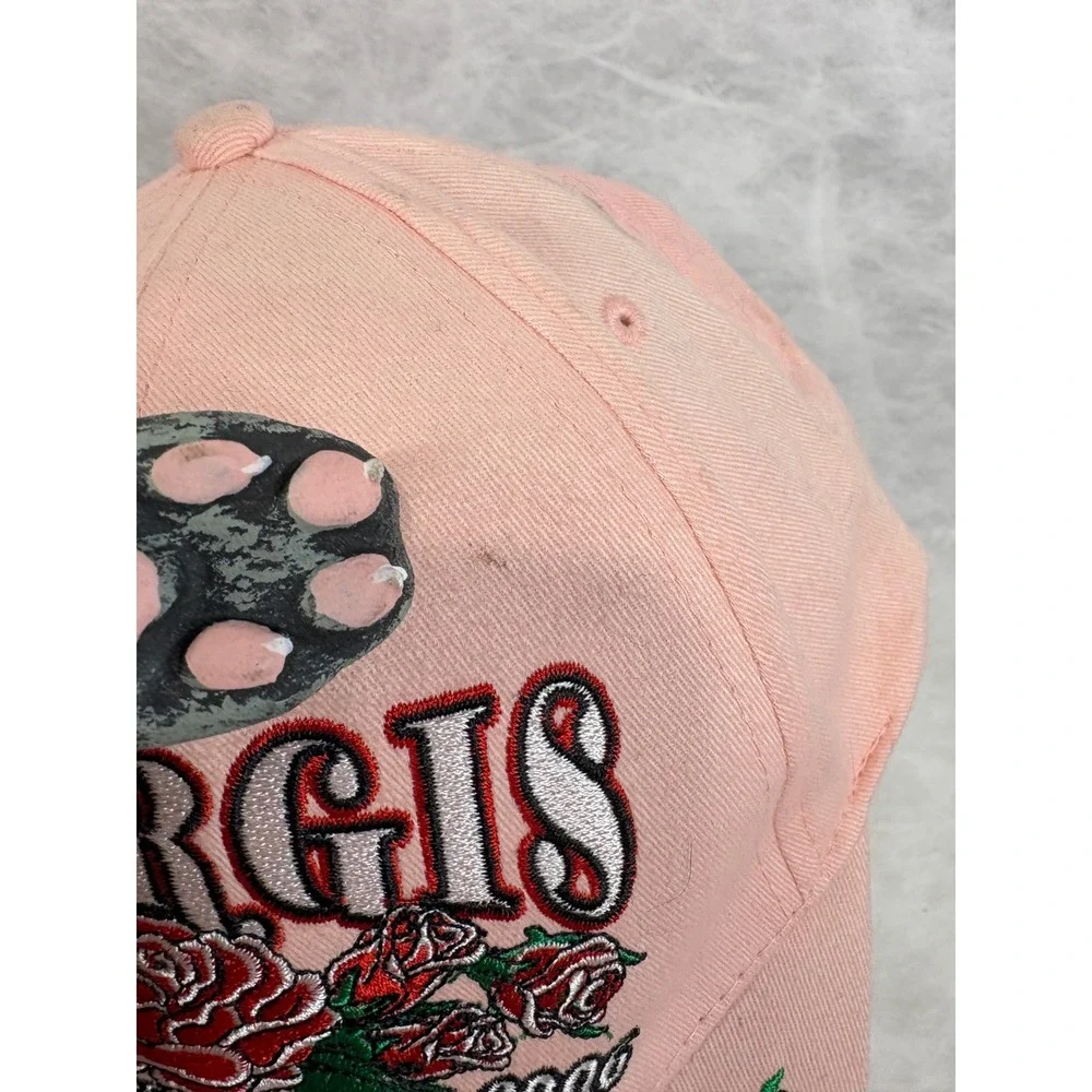 Hot Leathers Sturgis Black Hills Rally 2006 Hat Pink Rose Embroidered Biker‎ Cap